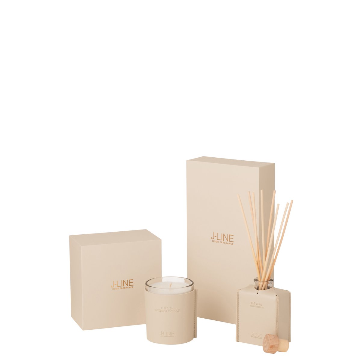 J-Line - Geurkaars - Leder Beige - 40U