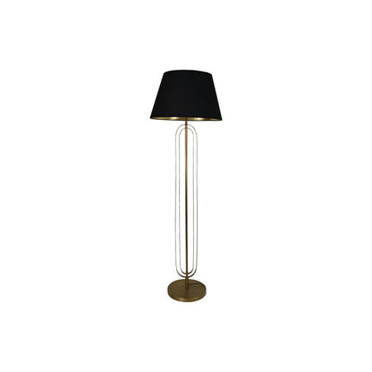 HSM Collection - Lampen kap Rond - ø35-ø52x32 - Zwart/goud - Fluweel