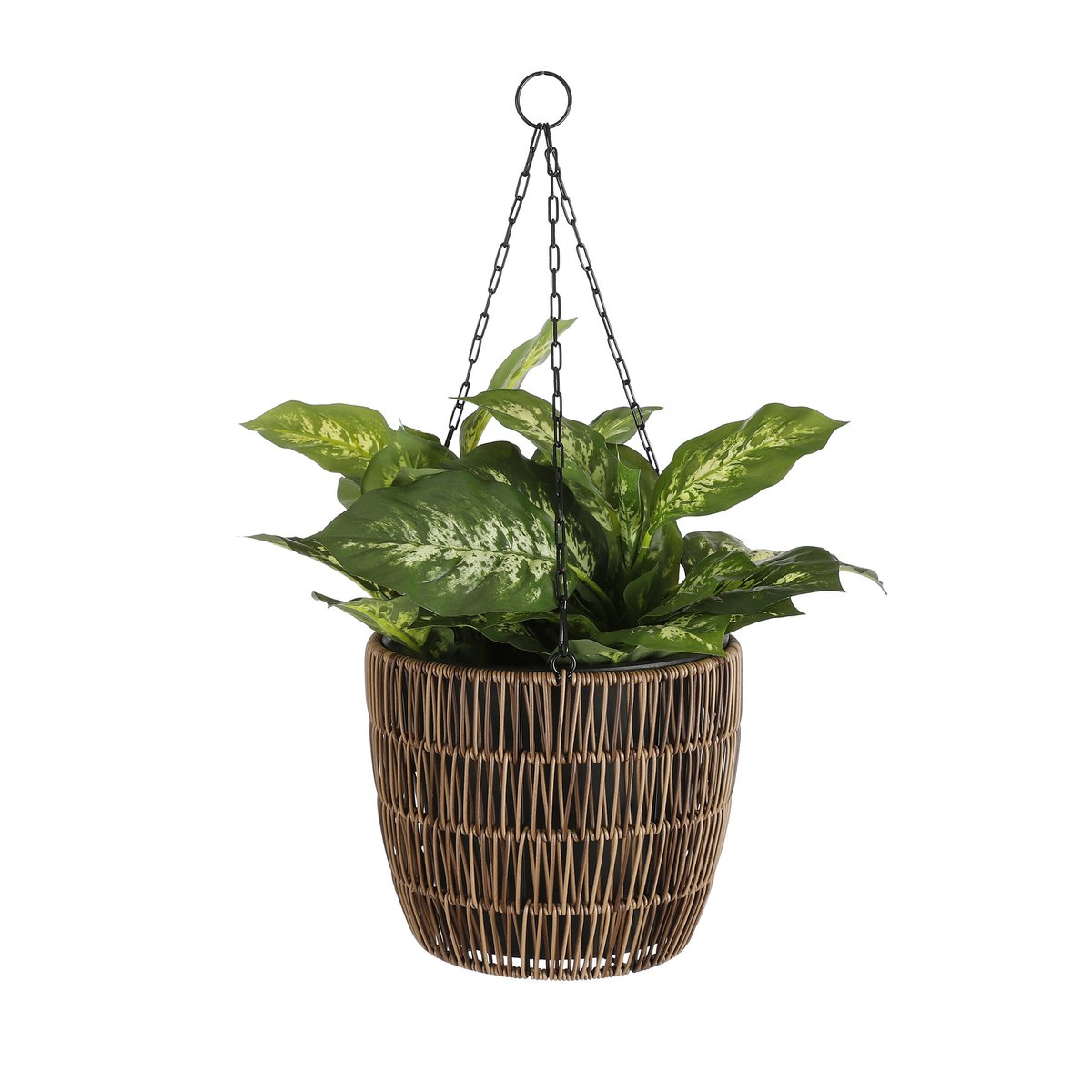 Dieffenbachia kunstplant in bloempot Stan, H40 x Ø30 cm, met realistische groene bladeren en een elegante uitstraling, perfect voor interieurdecoratie.