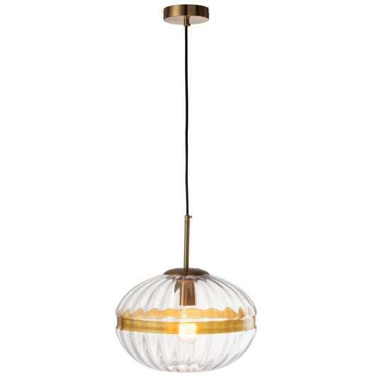 J-Line - Plafondlamp - Ijzer/Glas - Transparant - Goud