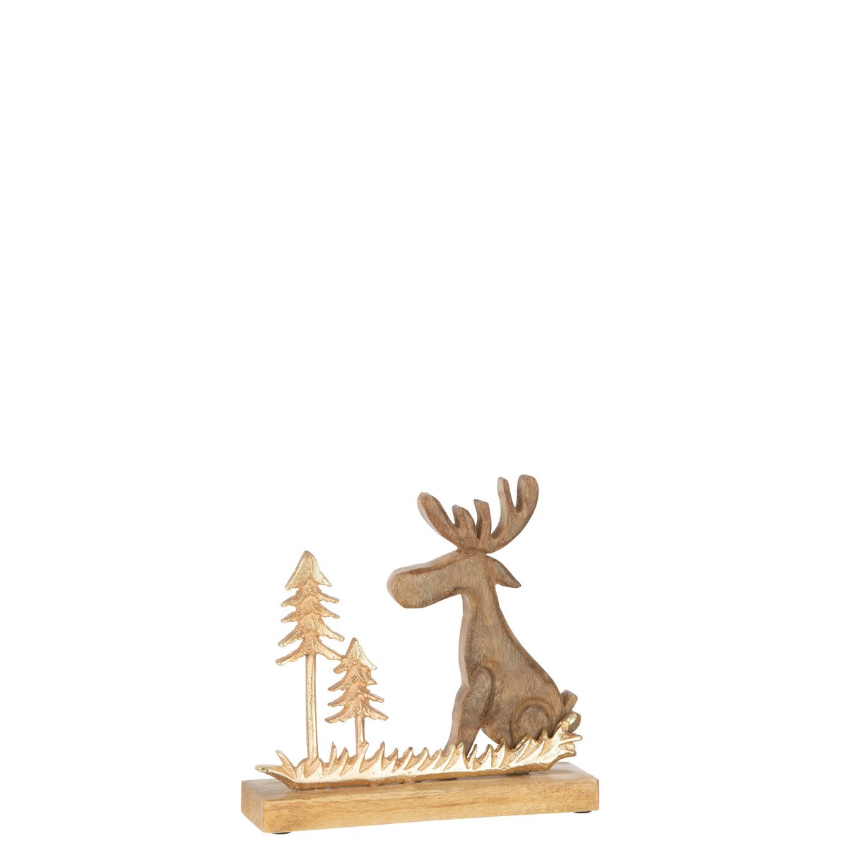 J-Line - Eland - Aluminium/Hout - Goud - 23cm