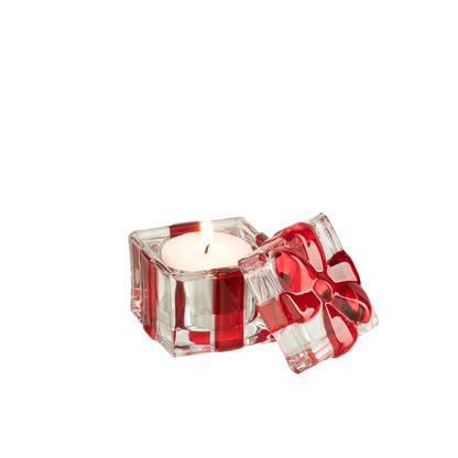 J-Line - Geschenkdoos - Glas - Rood - 5.7cm