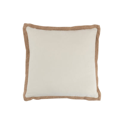 J-Line - kussen - Vierkant - polyester - beige