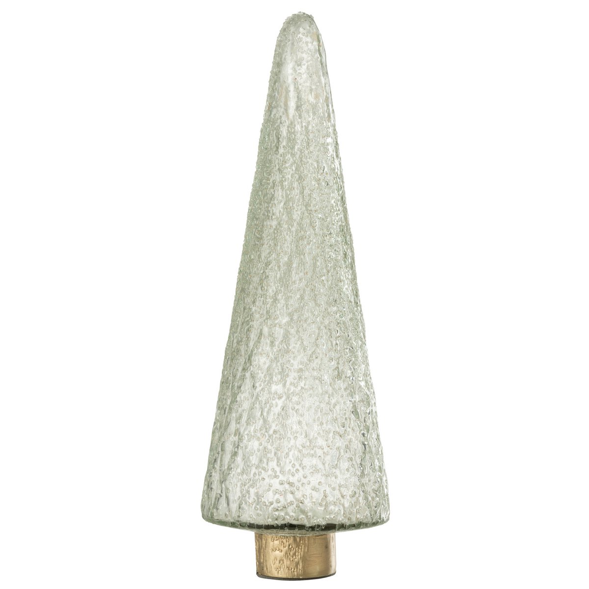 J-Line kerstboom voet van glas, transparant, 39 cm, moderne en elegante basis voor kerstbomen.