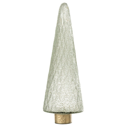 J-Line kerstboom voet van glas, transparant, 39 cm, moderne en elegante basis voor kerstbomen.