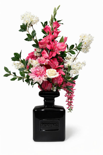 Kunstbloemen Boeket ‘Miss Bouquet’ - inclusief vaas