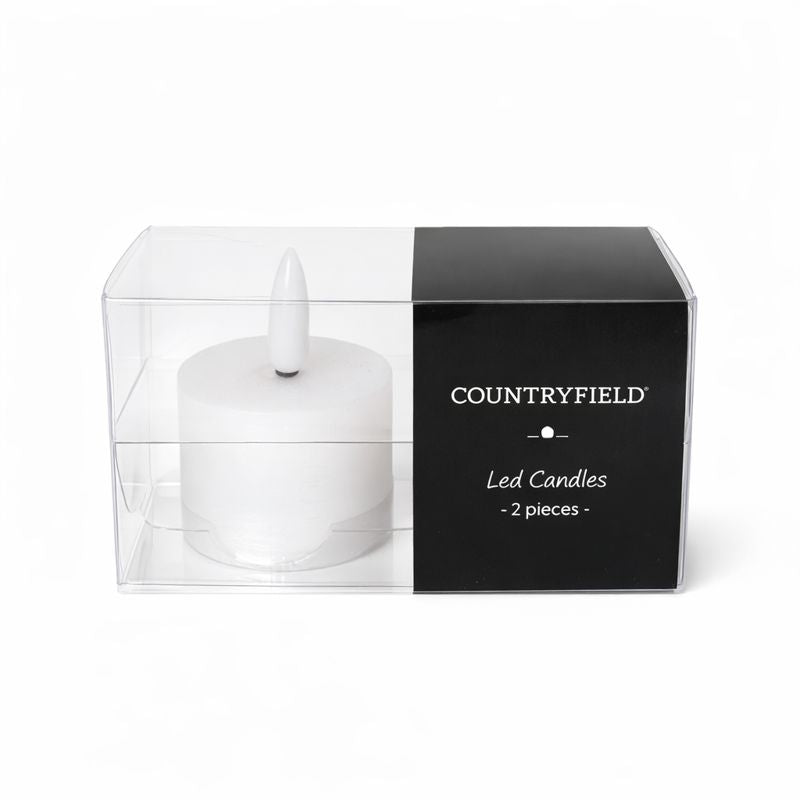 Countryfield LED Waxinelicht – Wit – Set van 2