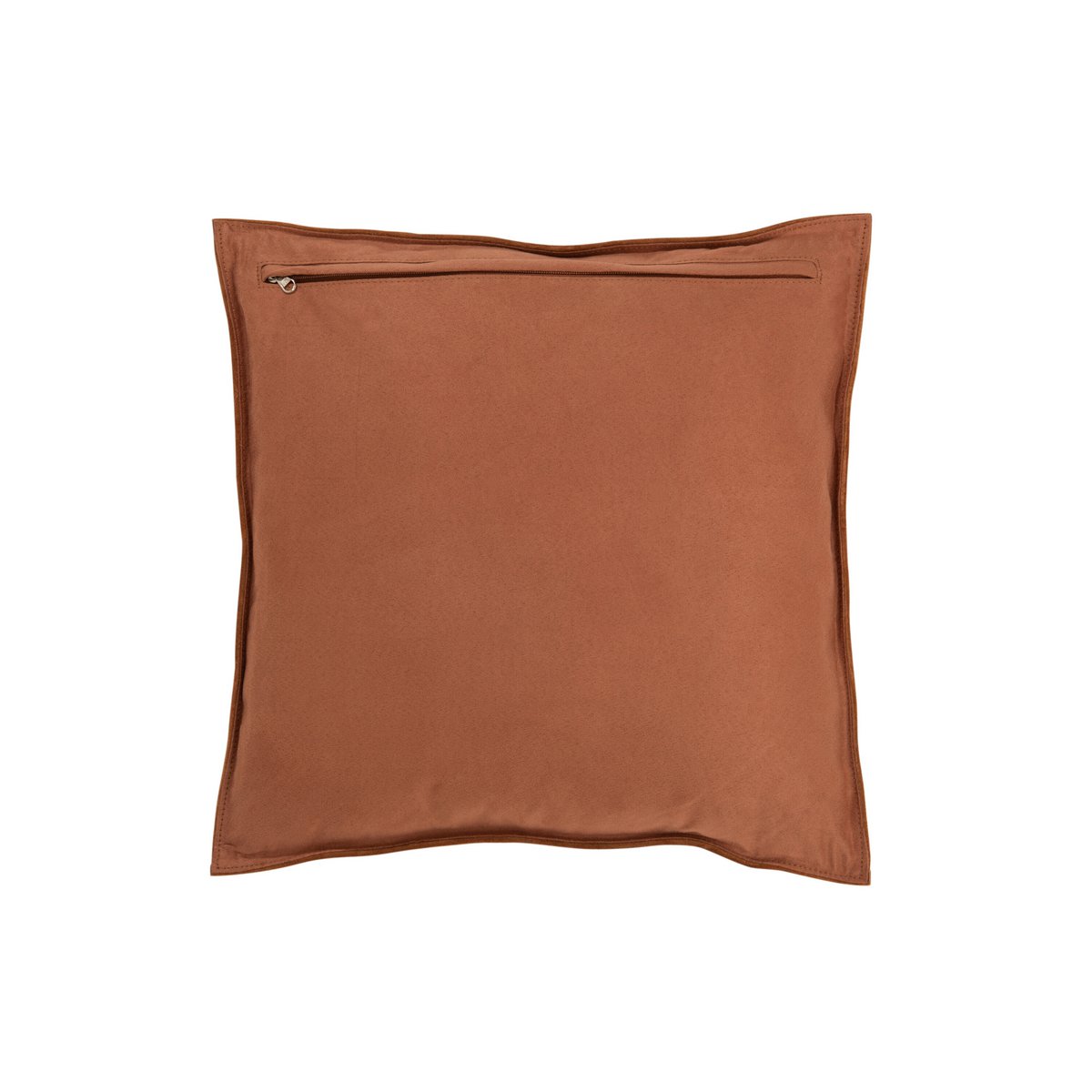 J-Line - kussen - Vierkant Klein - leder - cognac