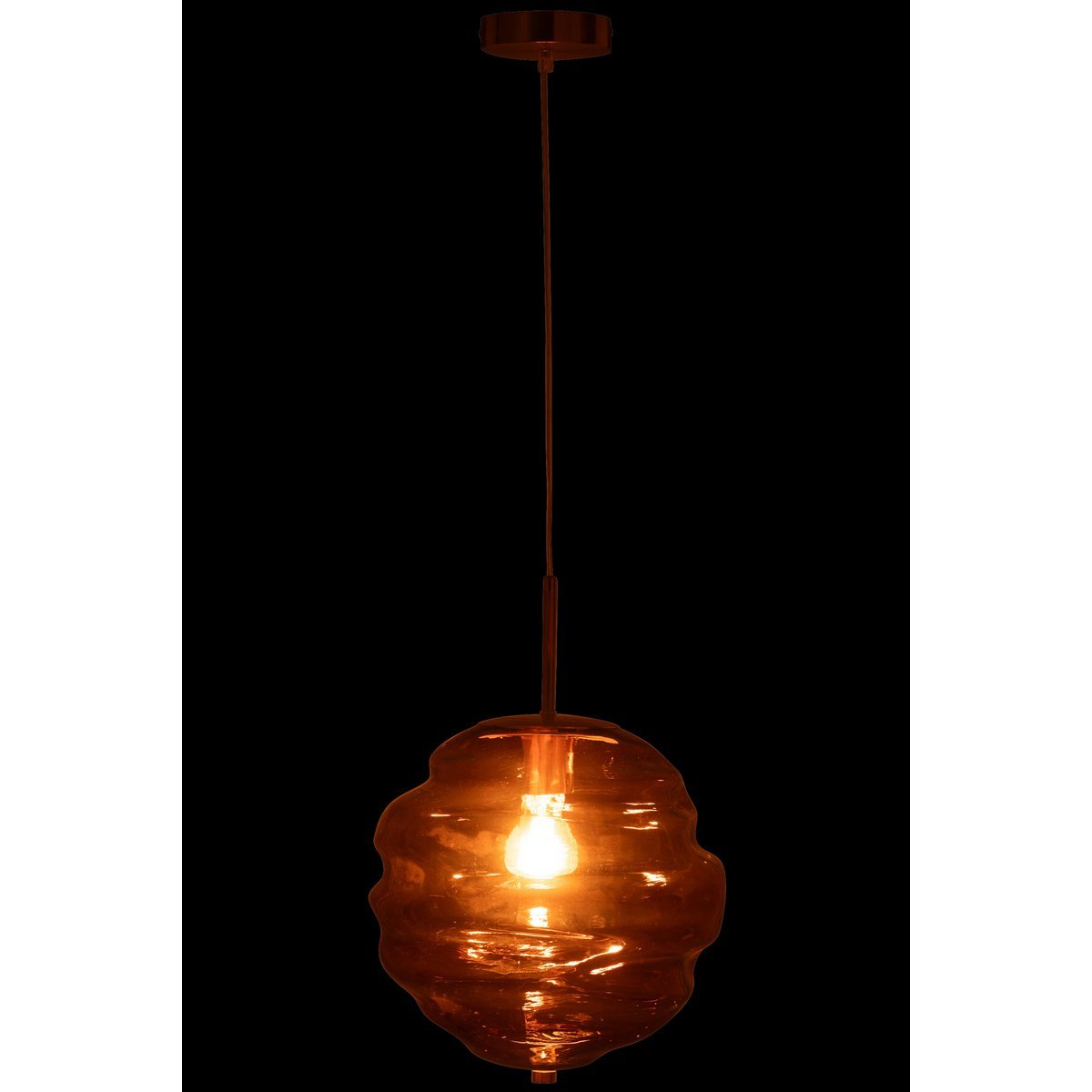 J-Line - Plafondlamp - Glas - Bruin