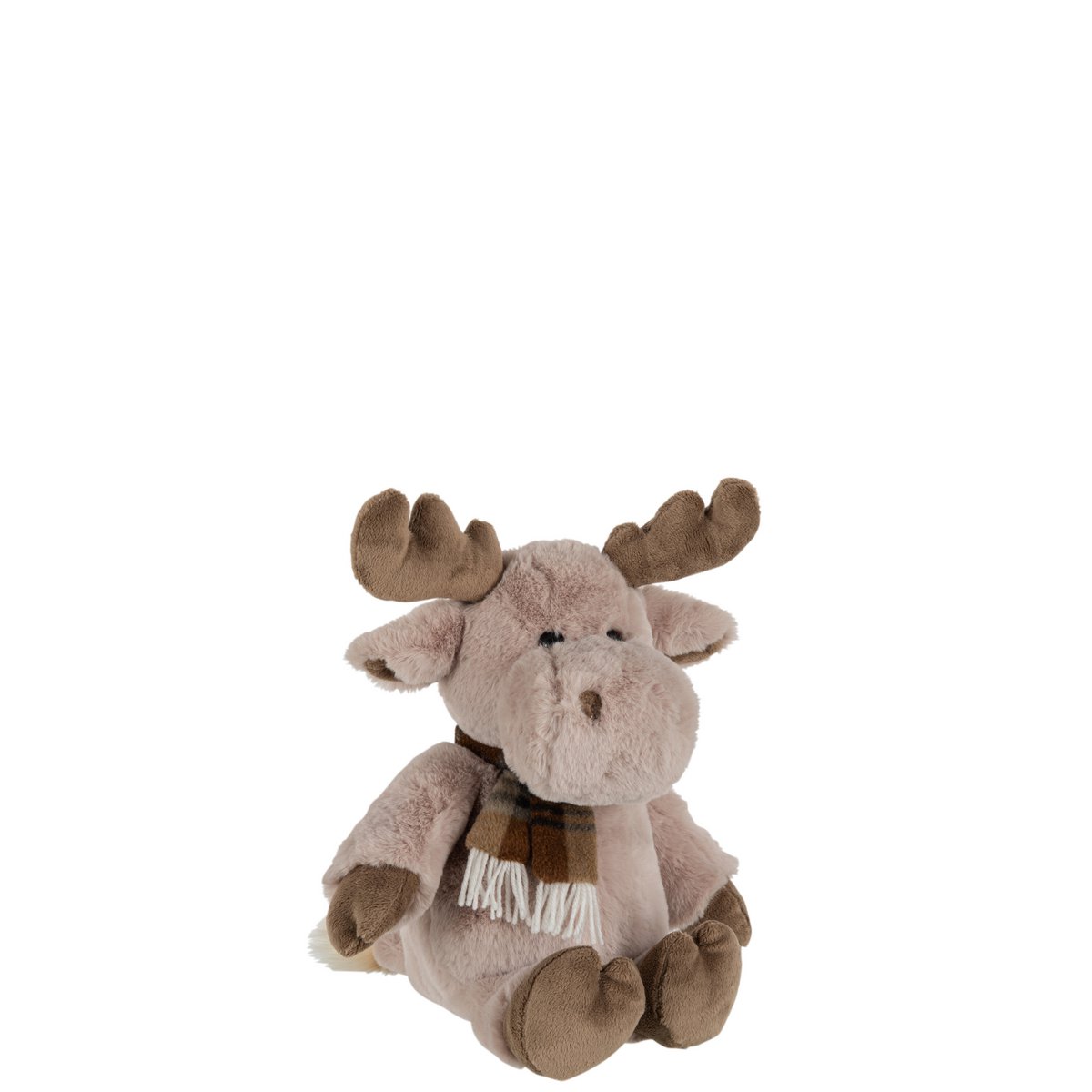 J-line - Knuffelrendier - Beige/Bruin - 25cm