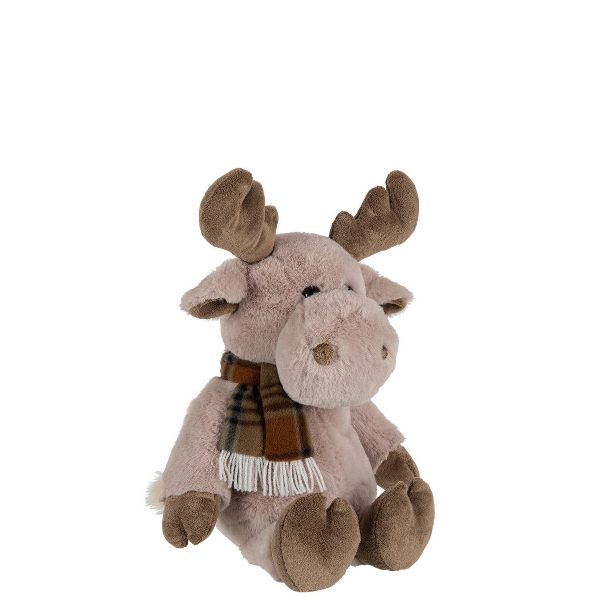 J-line - Knuffelrendier - Beige/Bruin - 33cm