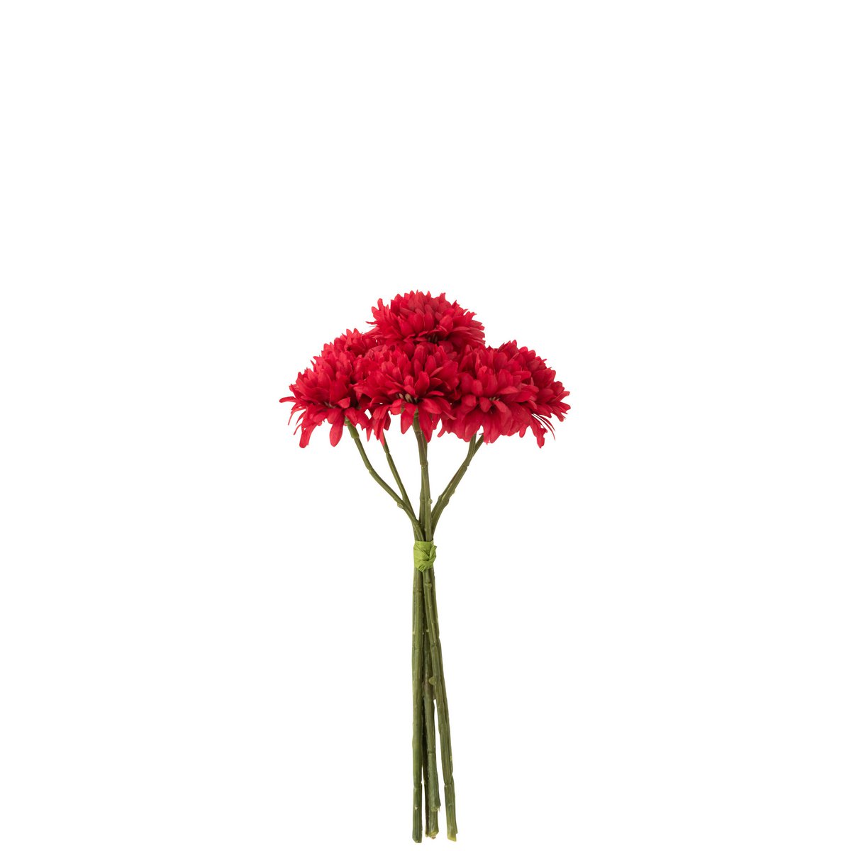 J-Line boeket met Ball Mum bloemen in fuchsia, gemaakt van kunststof, perfect voor een onderhoudsvrije en levendige decoratie voor het interieur.