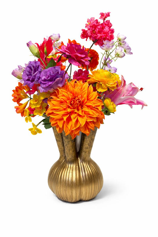 Kunstbloemen Boeket ‘Sensation Of Happiness’ - inclusief vaas