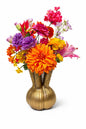 Kunstbloemen Boeket ‘Sensation Of Happiness’ - inclusief vaas