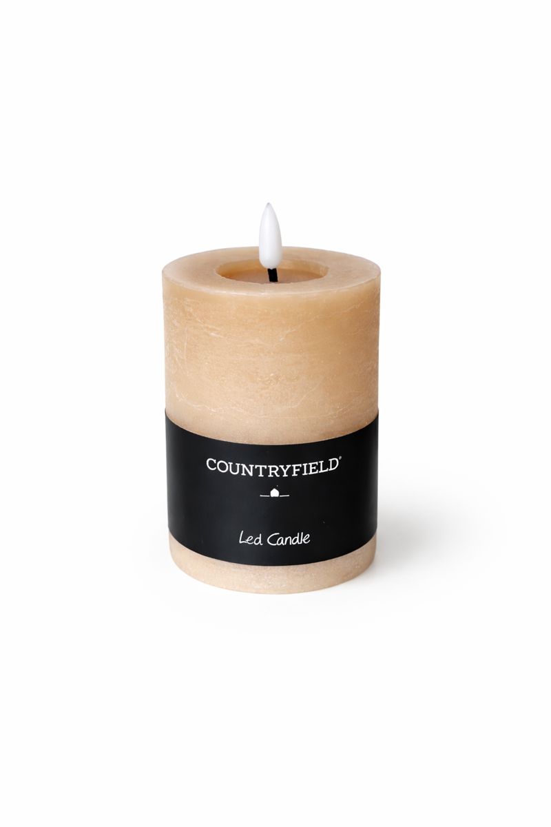 Countryfield led kaars - taupe 12.5cm