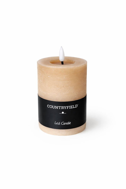 Countryfield led kaars - taupe 12.5cm