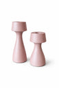 Branded by - Kandelaar set van 2 - Oud roze - Aluminium - 12/16cm