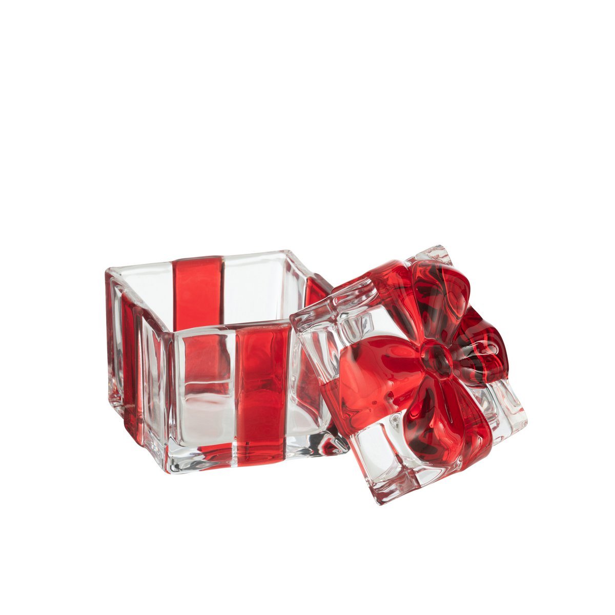 J-Line - Geschenkdoos - Glas - Rood - 11.5cm