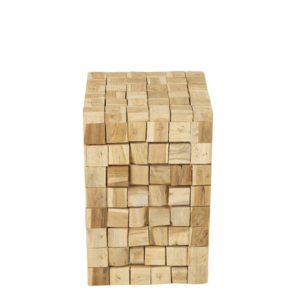 J-Line - Bijzettafel - Teak - Hout - Naturel - 56x37