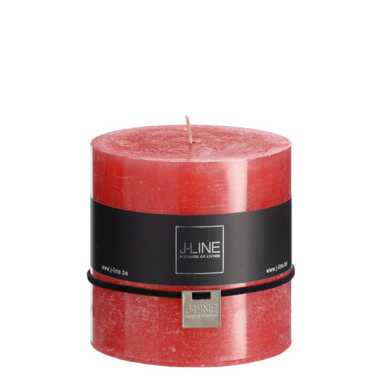 J-Line - Cilinderkaars - Rood - 80U