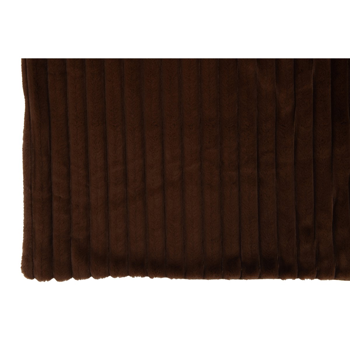 J-Line - Plaid Corduroy - Polyester - Chocolade - 180x130 cm