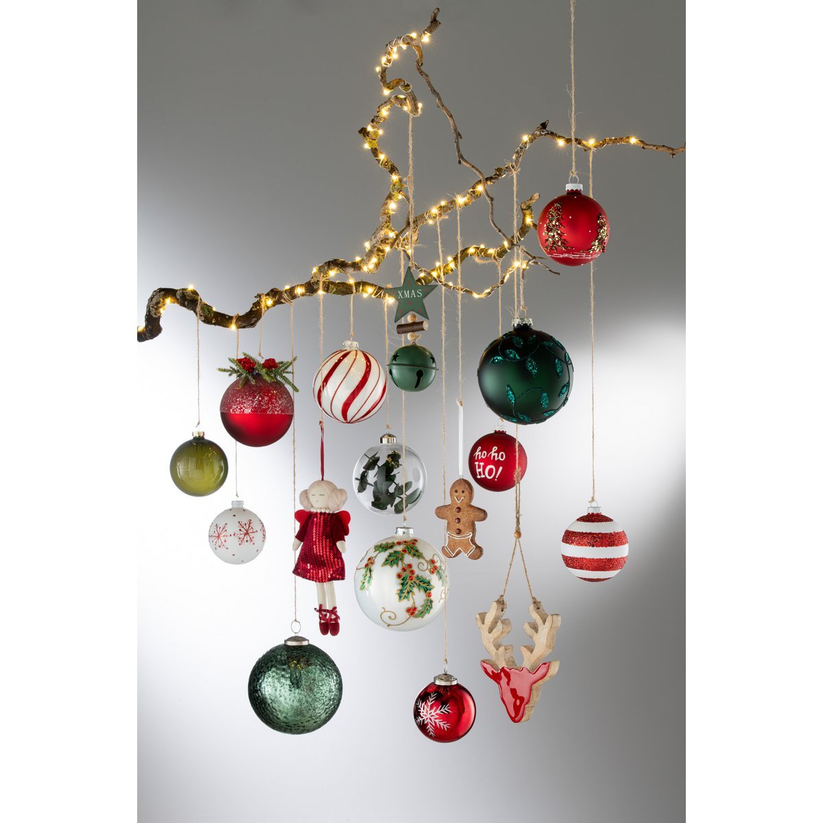 J-Line - Kerstbal - Glas - Groen - Groot