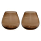 Windlicht - Tasman XS Taupe Ø12,5 x H11,5 cm - 2 stuks