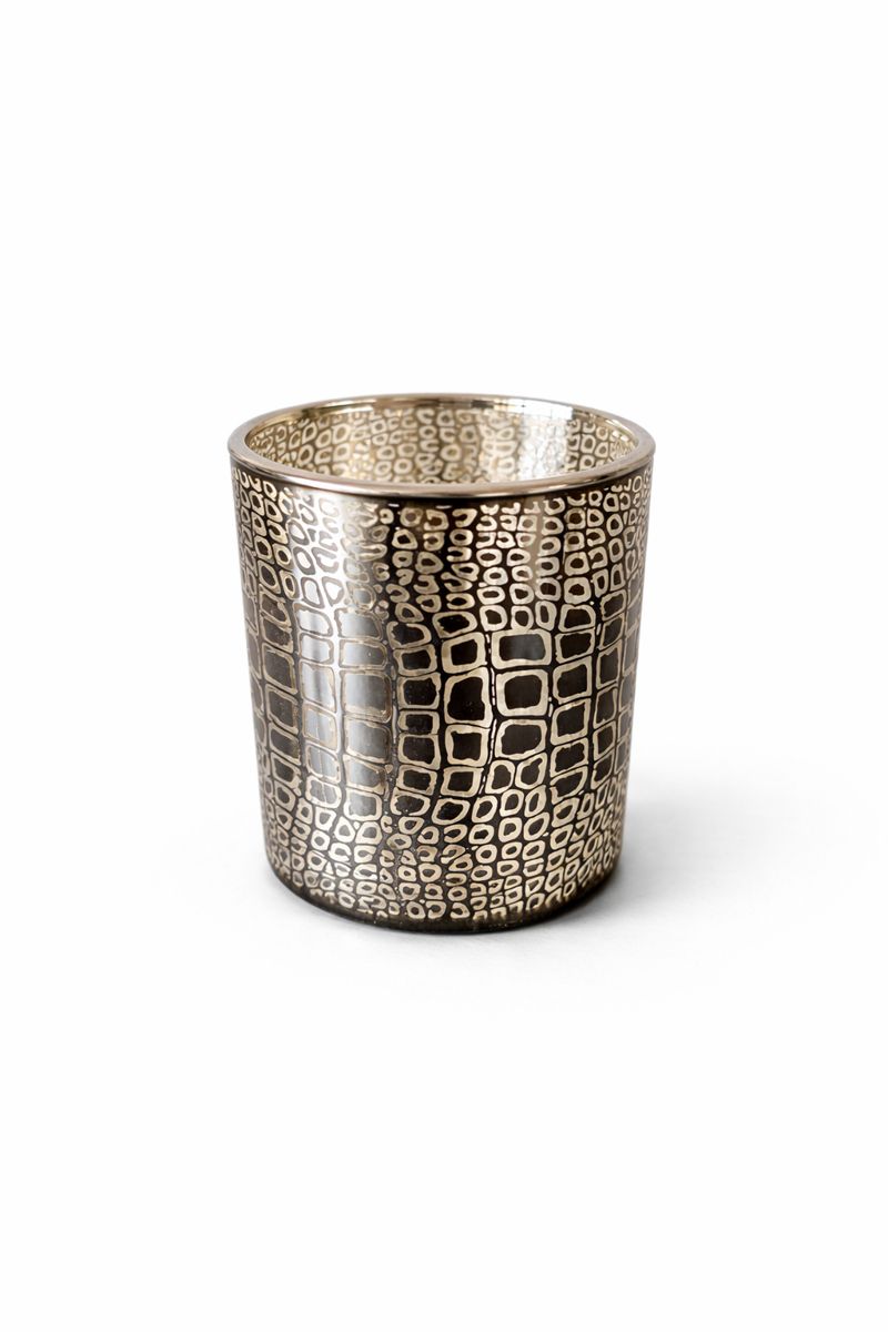 Windlicht met Slangenprint - Goud -  2 maten