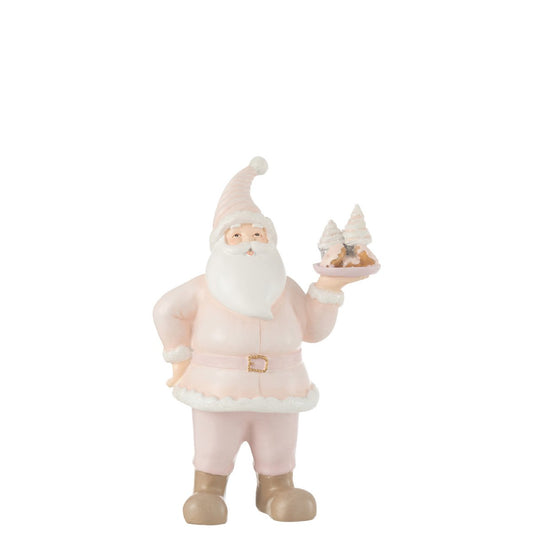 J-Line - Cake Kerstman - Roze - 24.5cm