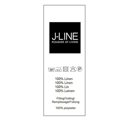 J-Line - kussen - Stonewashed - linnen - lichtroze