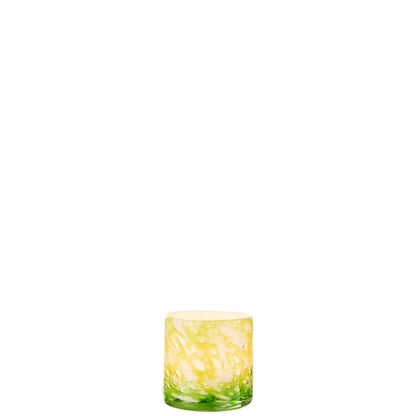 J-Line - Windlicht - Glas - Groen - 13cm