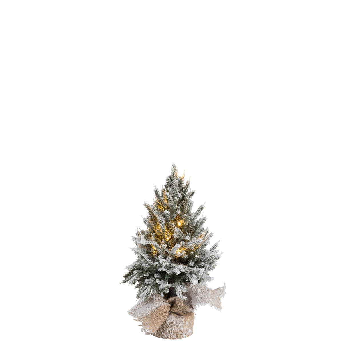 J-Line - Kerstboom - Led - Besneeuwd - Groen - 45cm