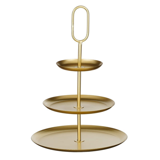 Mica Decorations - Rama Etagere 3 Laags - L38 x B38 x H55 cm - Metaal - Goud