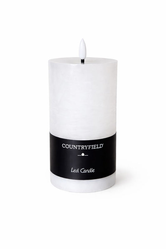 Countryfield led kaars - wit 15cm