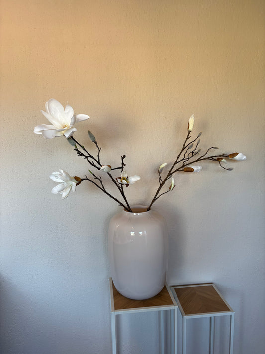 Kunstbloemen - Magnolia Tak - Wit - 90cm - 2stuks