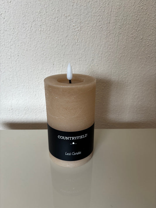 Countryfield led kaars - taupe 12.5cm