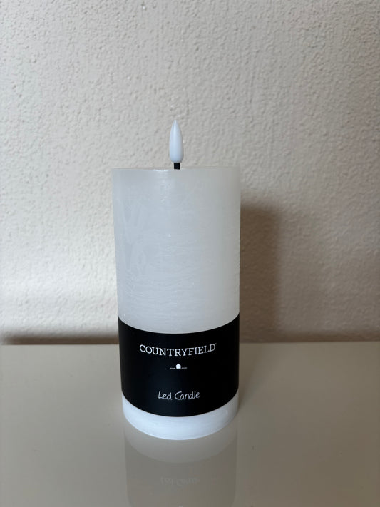Countryfield led kaars - wit 15cm