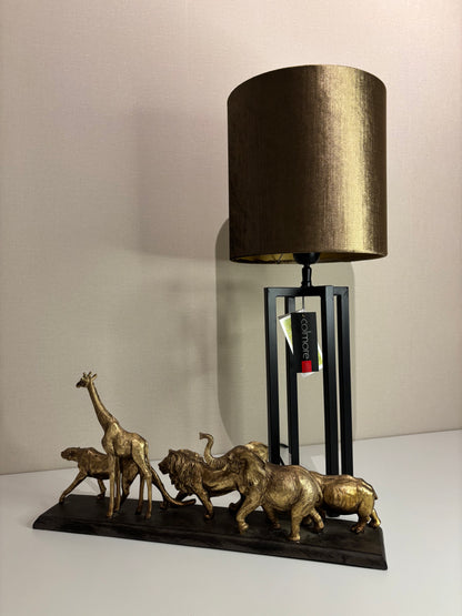 Colmore - Lampenkap Rond - Ø25 x 25 cm - Brons/Goud - Velvet