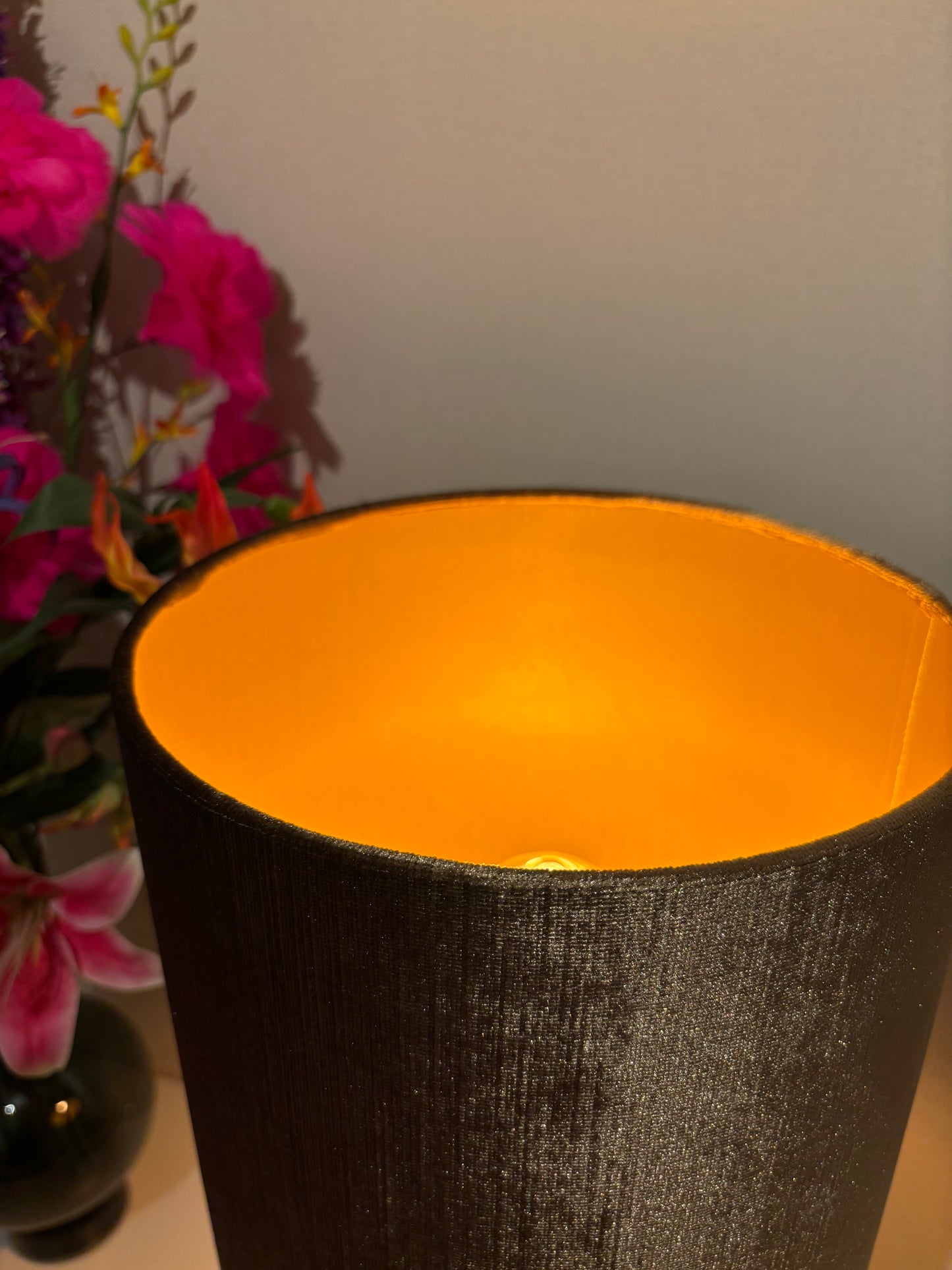 Colmore - Lampenkap Rond - Ø25 x 25 cm - Brons/Goud - Velvet