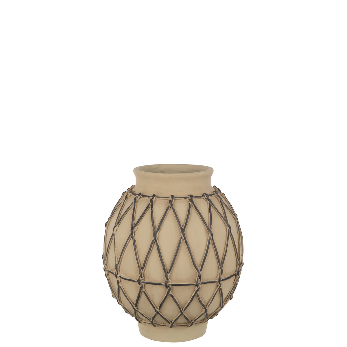 J-Line - Bloempot - Berber - Cement - Beige - 30.5cm