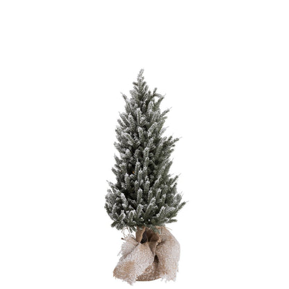 J-Line - Kerstboom - Led - Besneeuwd - Groen - 58cm