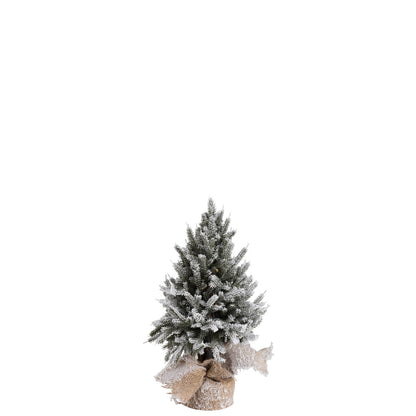 J-Line - Kerstboom - Led - Besneeuwd - Groen - 45cm