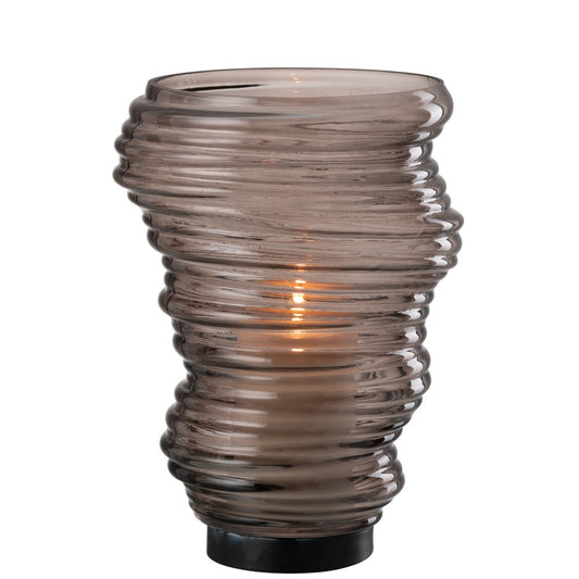 J-Line - Windlicht - Tornado - Glas - Grijs - 27.5cm