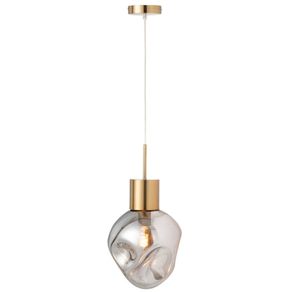 J-Line - Plafondlamp - Goud - Metal/Glas - Grijs