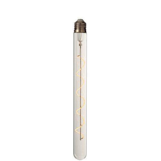 J-Line Ledlamp In Doos Spiraal Glas Geel/Transparant E27