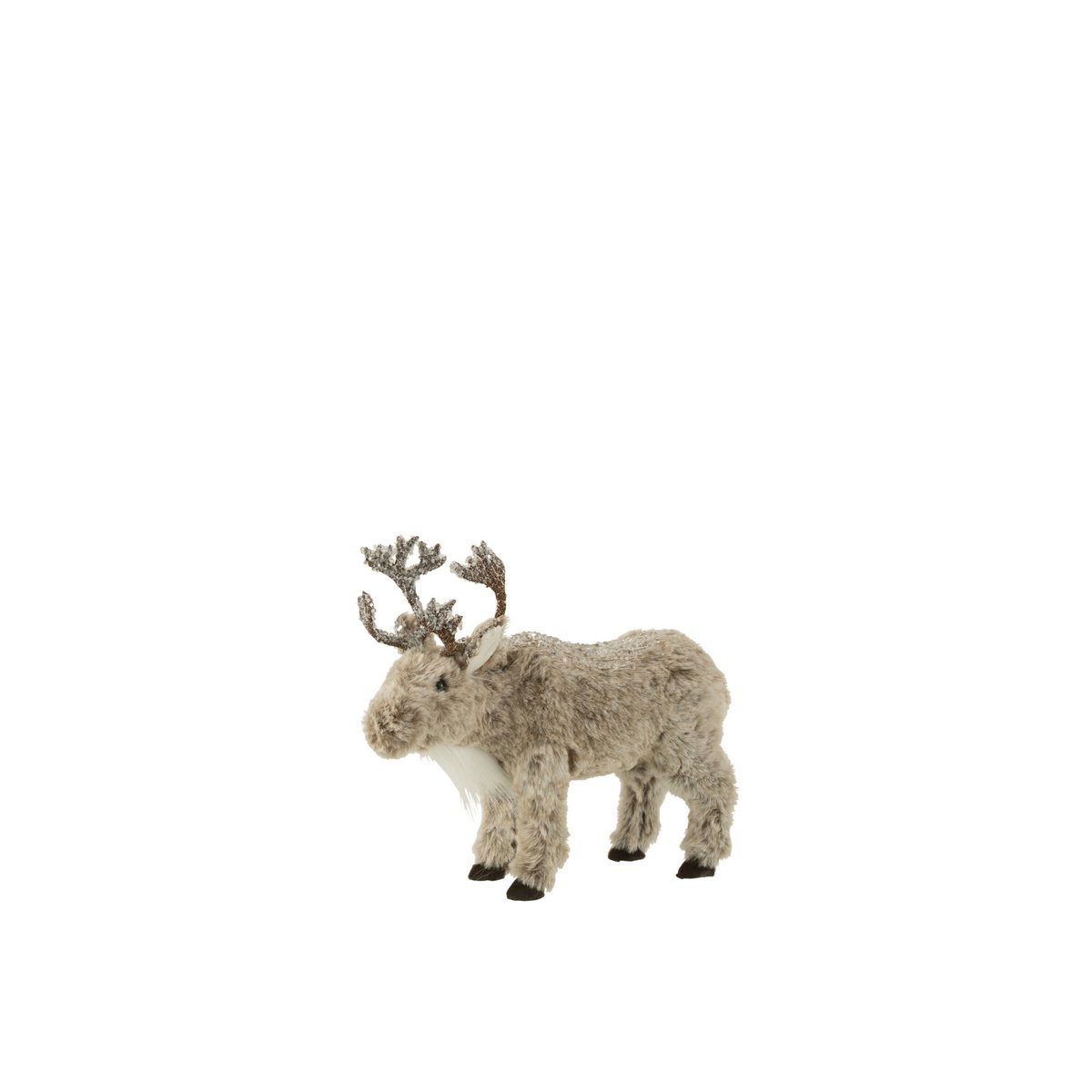 J-Line - Eland - Pluche - Bruin/Grijs - 12.5cm