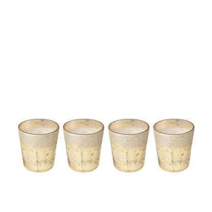 J-Line - Geurkaarsen set van 4 - Deluxe - Glas - Goud