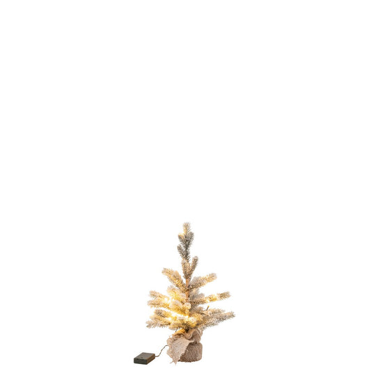 J-Line - Kerstboom - Jute/Kunststof - LED - 50cm