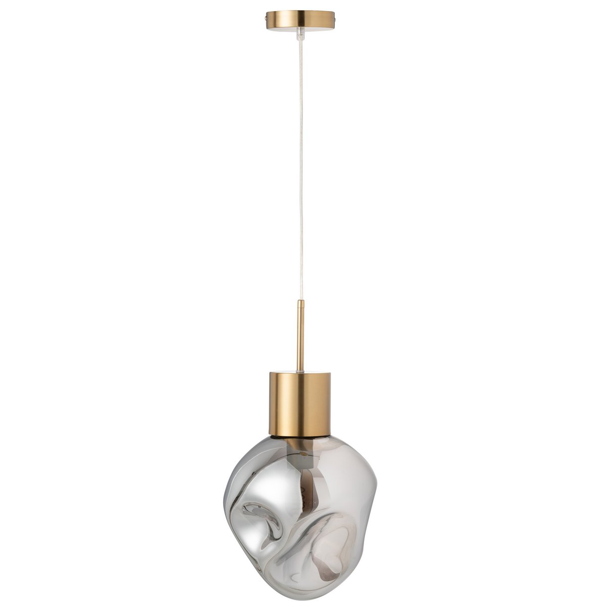 J-Line - Plafondlamp - Goud - Metal/Glas - Grijs